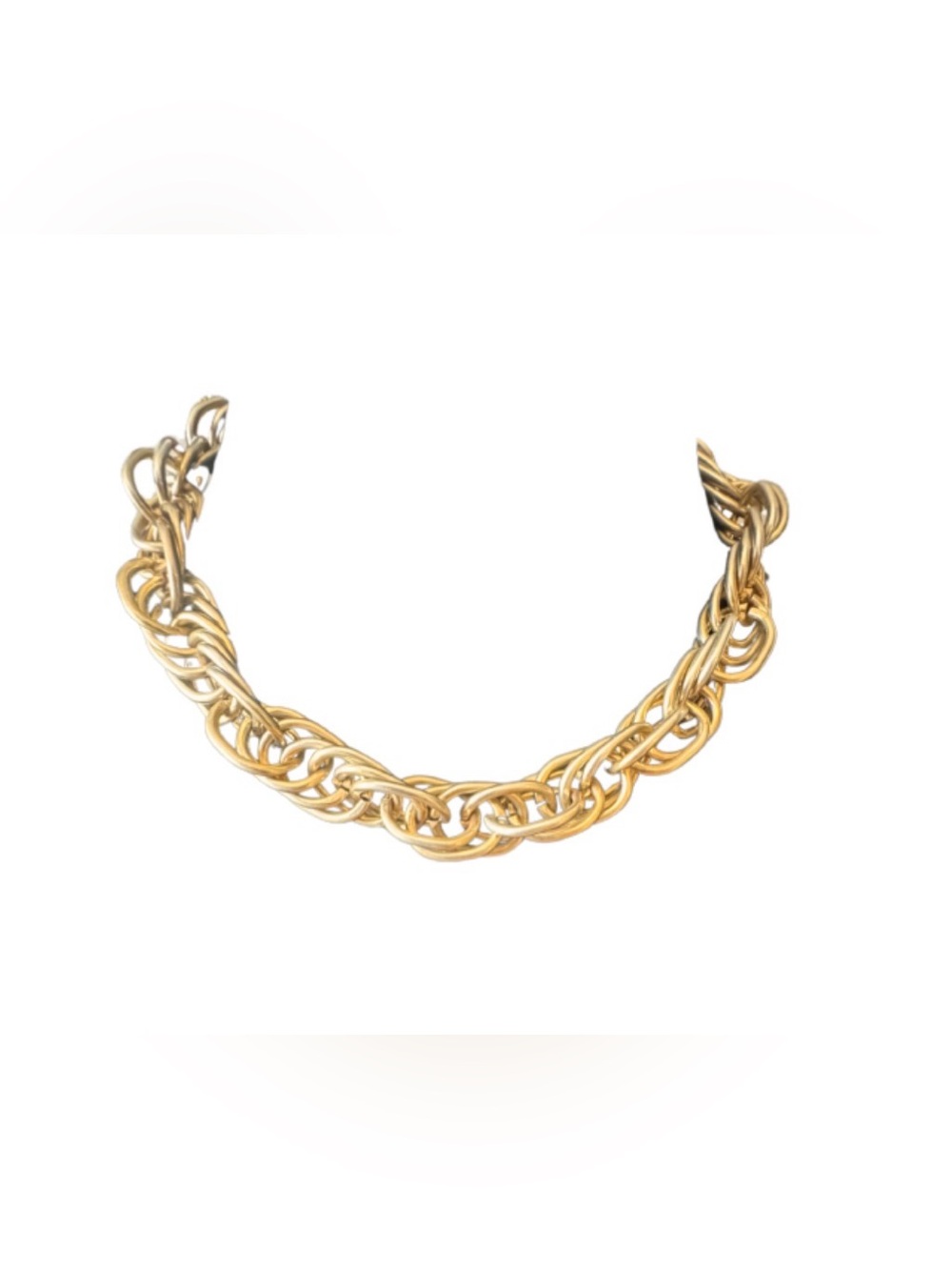 Vintage 27 mm thick Gold Toned Chain Choker